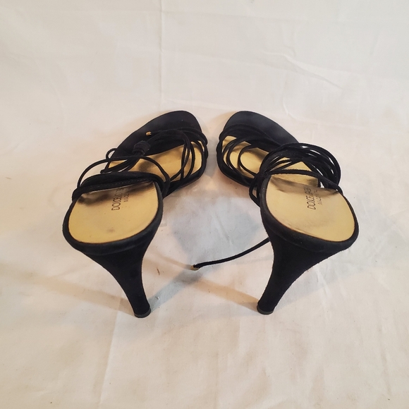 Dolce & Gabbana Women’s Size 40/9.5 Black Suede Strappy Heels Sandals - Picture 4 of 6